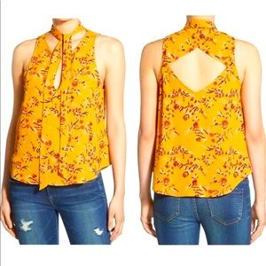 ASTR the Label Marigold Yellow High Neck Top